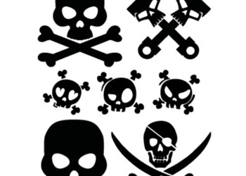 ΑΥΤΟΚΟΛΛΗΤΑ ΝΕΚΡΟΚΕΦΑΛΕΣ SKULLS (ΦΥΛΛΟ 12 Χ 10 cm) - 7 ΤΕΜ.