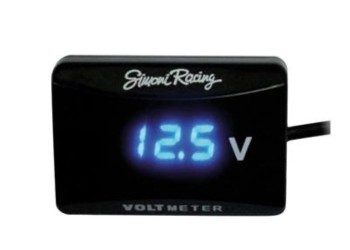 ΒΟΛΤΟΜΕΤΡΟ ΜΠΑΤΑΡΙΑΣ ΨΗΦΙΑΚΟ 12/24V 50X35 mm ΜΕ ΦΙΣ ΑΝΑΠΤΗΡΑ (ΜΑΥΡΟ ΜΕ ΜΠΛΕ LED)