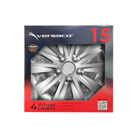 Amio - ΤΑΣΙΑ 15" RAPIDE SILVER - ΣΕΤ 4ΤΕΜ ΣΕ ΚΟΥΤΙ (1188/AM)