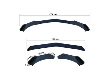 ΔΙΑΚΟΣΜΗΤΙΚΟ SPOILER ΠΡΟΦΥΛΑΚΤΗΡΑ LIP SPLITTER ΜΑΥΡΟ LOOK 3ΤΕΜ.