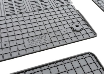 Cik - ΜΑΡΚΕ ΠΑΤΑΚΙΑ ΣΕ ΣΚΑΦΗ ΛΑΣΤΙΧΟ ΓΙΑ VOLVO V50 2007-2012 / S40 2007-2013 ΣΕ ΜΑΥΡΟ ΧΡΩΜΑ ΜΕ ΚΟΥΜΠΩΜΑΤΑ - 4 ΤΕΜ. (RM.VO.0003/CK)