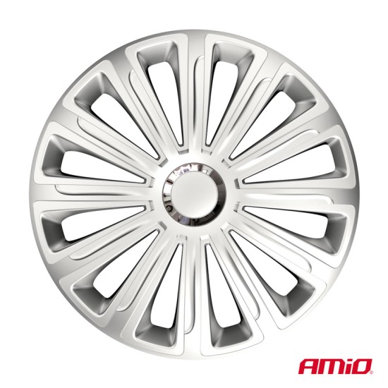 Amio – Τάσια Τροχών 14" Trend RC Ασημί για Αναβάθμιση Εμφάνισης & Καθημερινή Χρήση – Σετ 4 Τεμ. (6896/AM)