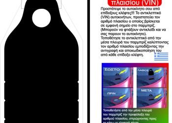 ΑΝΤΙΚΛΕΠΤΙΚΟ ΑΡΙΘΜΟΥ ΠΛΑΙΣΙΟΥ (VIN)