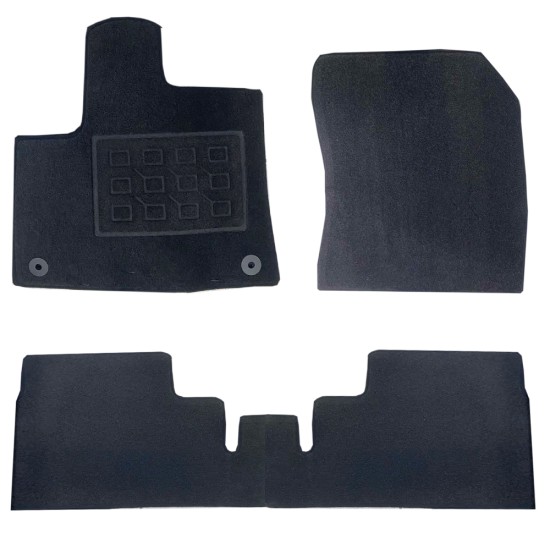 Cik - ΜΑΡΚΕ ΠΑΤΑΚΙΑ ΜΟΚΕΤΑ ΓΙΑ CITROEN BERLINGO 2018+ / OPEL COMBO E 2018+ / PEUGEOT RIFTER 2018+ ΣΕ ΜΑΥΡΟ ΧΡΩΜΑ ΜΕ ΣΤΡΟΓΓΥΛΑ ΚΟΥΜΠΩΜΑΤΑ - 3 ΤΕΜ. (VM.CI.840530/CK)