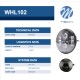 M-Tech - Στρογγυλό Φανάρι WHL102 BLACK 7'' με 8 Cree LED (XML-10W) 9-36V 6000-6500K σε Μαύρο Χρώμα - 1 τεμ. (WHL102/MT)