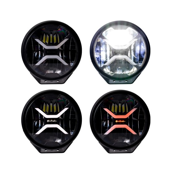 ΠΡΟΒΟΛΕΑΣ ΣΤΡΟΓΓΥΛΟΣ DRIVING LIGHT BLACK SERIES LED 12-48V 80W 5.700K 11.000lm 220mm mTECH -  1 ΤΕΜ.