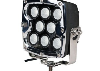 ΠΡΟΒΟΛΕΑΣ ΟΔΗΓΗΣΗΣ LED DRIVING LIGHTS  ΜΑΥΡΟΣ/ΧΡΩΜΙΟ 10-32V 80W 5600lm CREE LED ΤΕΤΡΑΓΩΝΟΣ (130 x 130 x 86 mm) M-TECH
