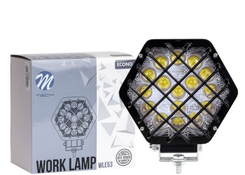 ΠΡΟΒΟΛΕΑΣ ΕΡΓΑΣΙΑΣ 12-30V 48W 16X3WSMD LED max1600lm ΕΞΑΓΩΝΟΣ 138x124x65mm SPOT ECONO M-TECH - 1 Τεμ.