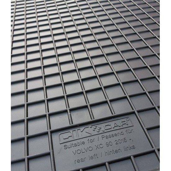 Cik - ΜΑΡΚΕ ΠΑΤΑΚΙΑ ΣΕ ΣΚΑΦΗ ΛΑΣΤΙΧΟ ΓΙΑ VOLVO XC90 2015+ ΣΕ ΜΑΥΡΟ ΧΡΩΜΑ ΜΕ ΚΟΥΜΠΩΜΑΤΑ - 4 ΤΕΜ. (RM.VO.0001/CK)