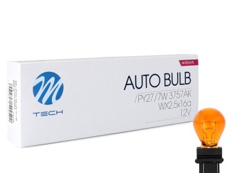 PY27/7W 12V WX2,5x16q ΠΟΡΤΟΚΑΛΙ ΑΛΟΓΟΝΟΥ ΚΟΥΤΙ M-TECH -10 ΤΕΜ.