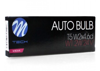 T5 24V 1,2W W2x4,6d (ΚΑΡΦΩΤΟ ΑΚΑΛΥΚΟ) STANDARD ΑΛΟΓΟΝΟΥ ΚΟΥΤΙ 10ΤΕΜ. M-TECH