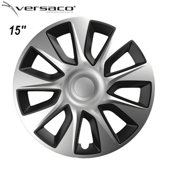 Τάσια 15'' Versaco ασημί/μαύρο