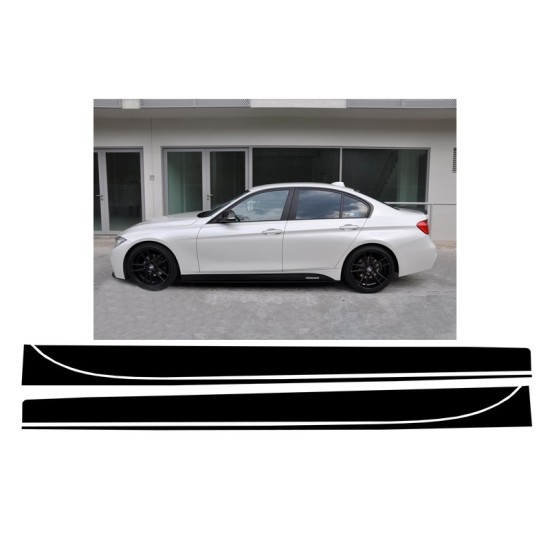 Αυτοκόλλητα Vinyl Matte Black κατάλληλο για BMW Σειρά 3 F30 F31 (2011-Up) M-Performance Design