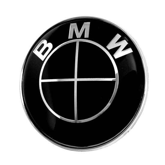 Σήμα κουμπωτό μαύρο 74mm - Bmw