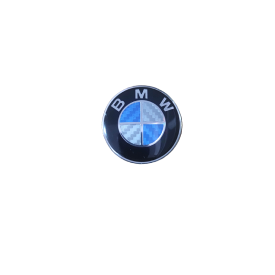 Σήμα Τιμονιού 45mm μπλέ look carbon - Bmw