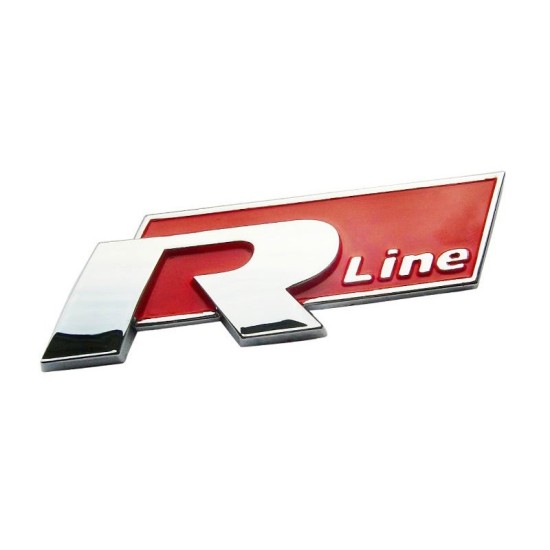 Μεταλλικό Αυτοκόλλητο Κόκκινο - R line