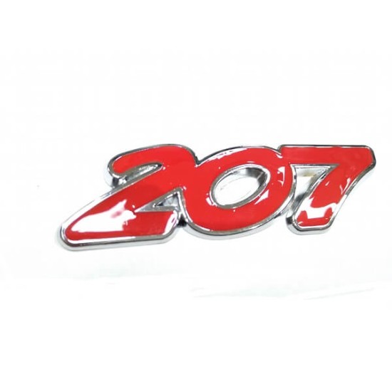 Μεταλλικό λογότυπο κόκκινο - Peugeot 207