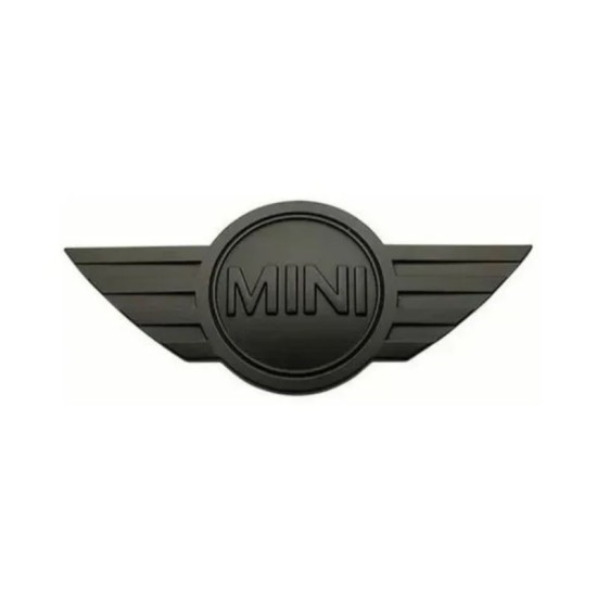Σήμα αυτοκόλλητο μεταλλικό μαύρο - MINI COOPER